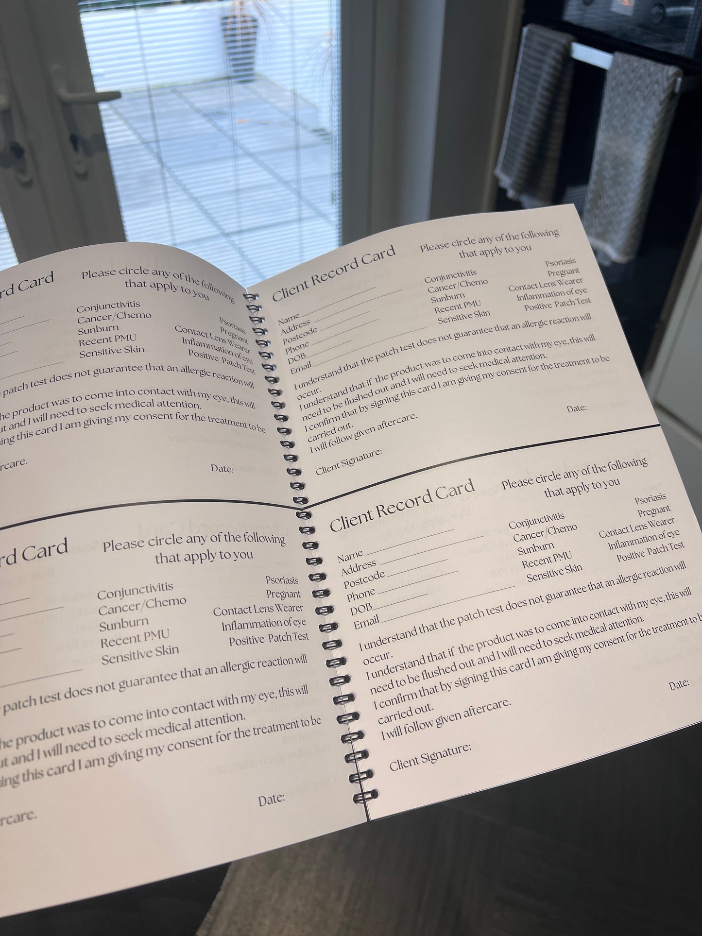 Client Record Card Book